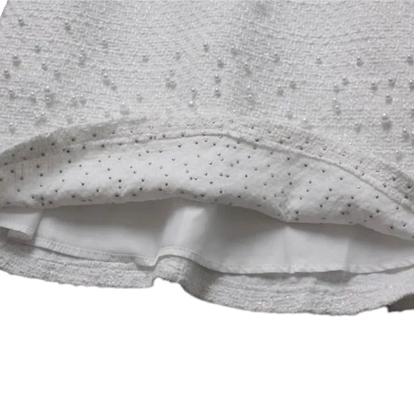 Tweed Pearl Embellished Shift Dress Small - Picture 8 of 14